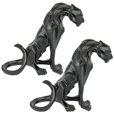 Design Toscano Rampant Tranquility Jungle Jaguar Panther Statue: Set of two