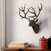 SPI Home Large Deer Head Wall Decor – Aluminum Lodge Accent Sculpture in Bronze Finish, Wall-Mounted Animal Head - 4 of 4
