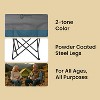 Arrowhead Portable Oversized Folding Camp Chair with 2 Cup-Holders, Side Mesh Pockets, and Carry Bag, Blue - 3 of 4