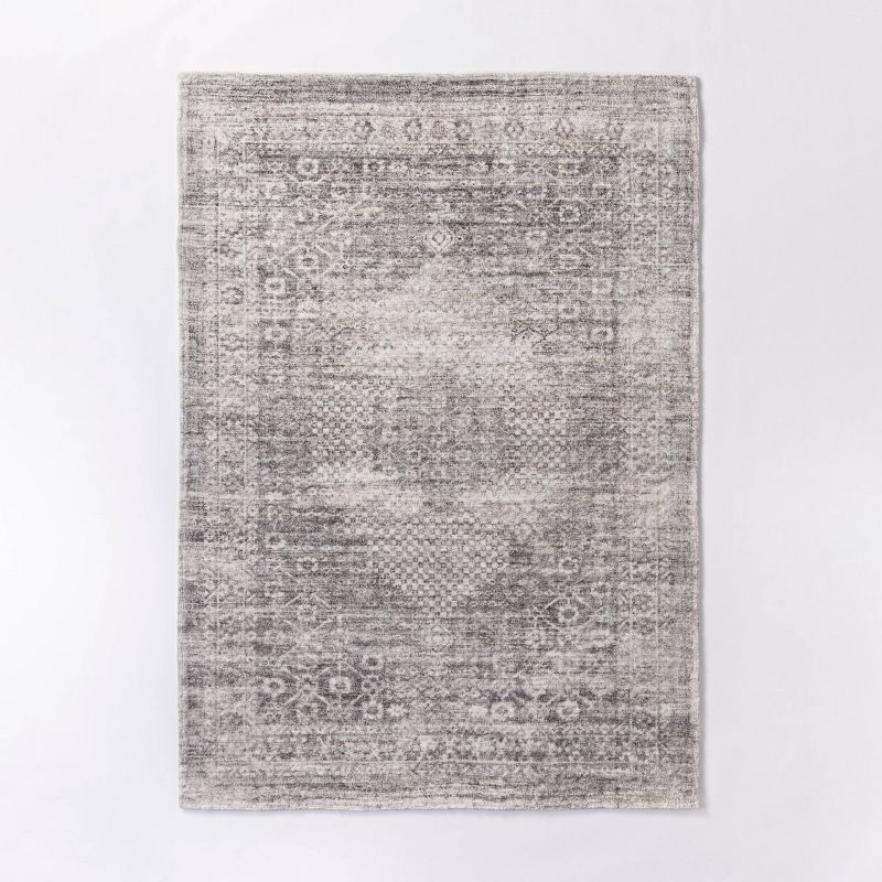 Millcreek Distressed Vintage Persian Rug Charcoal - Threshold™ designed with Studio Mcgee, 1 of 5