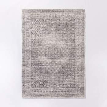 Millcreek Distressed Vintage Persian Rug Charcoal - Threshold™ designed with Studio Mcgee
