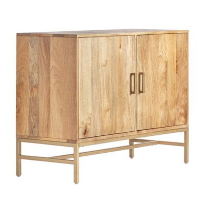 MH London Dottie 40" Solid Wood with Gold Metal Legs Sideboard