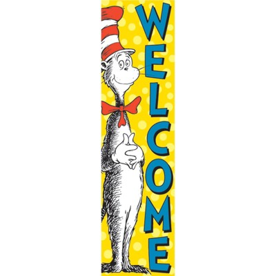 Eureka Cat in the Hat Welcome Vertical Banner (Pack of 6)