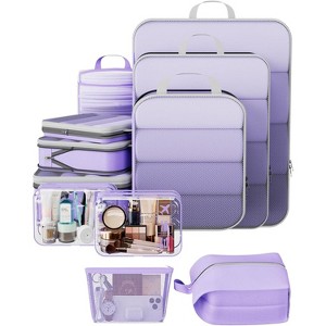 9/11 Set Compression Packing Cubes Travel Essentials,Compressible Expandable Large Luggage Suitcase Organizer - 1 of 4