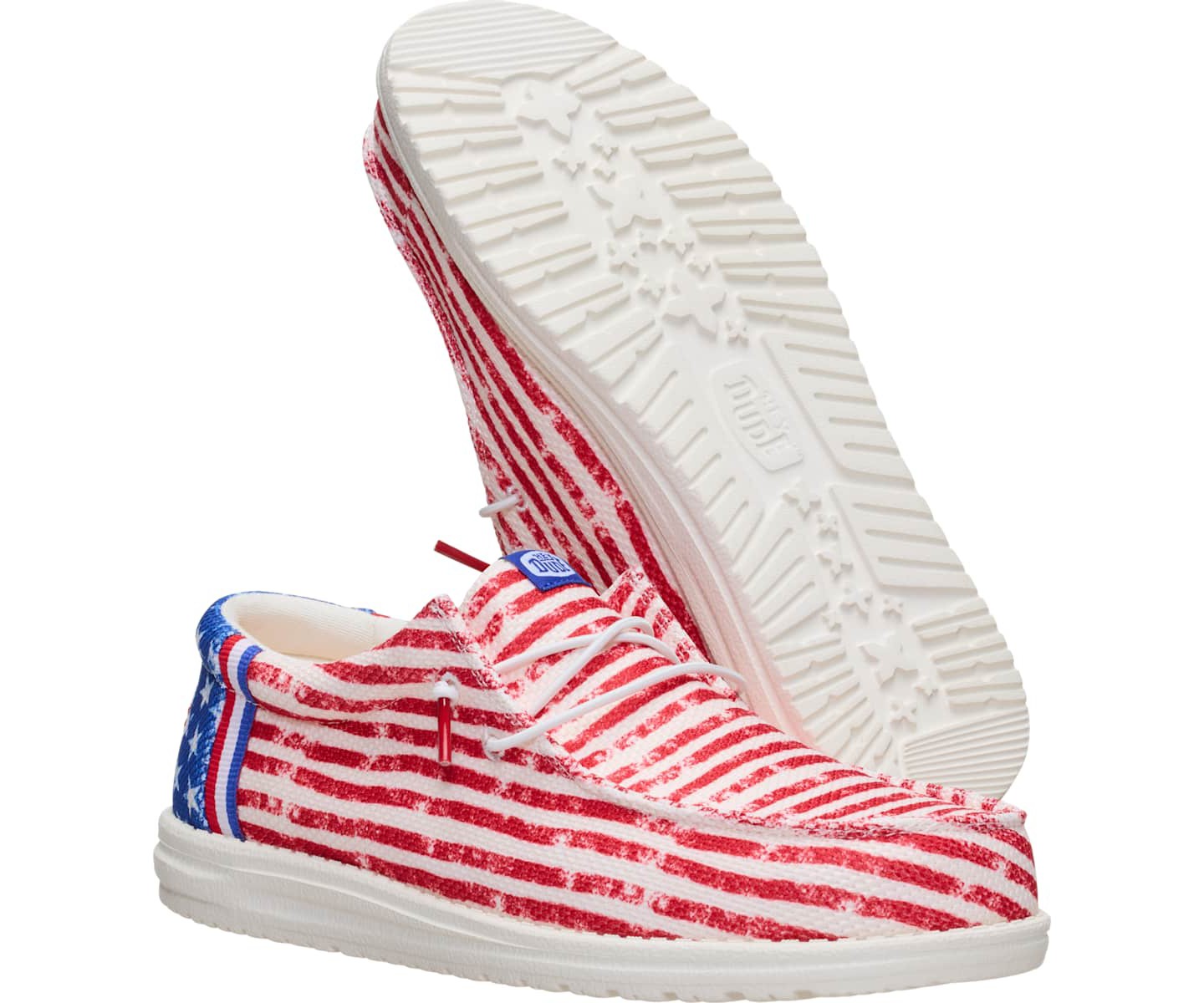 Кроссовки HEYDUDE Men Wally Americana Mesh, 4thof July Patriotic Shoes, American Flag, M9 — фото 4