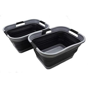 SAMMART Collapsible Plastic Laundry Basket 30L (8 gallon), Water capacity: 24L (6.3 gallon) - 1 of 4