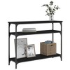 Clihome Modern Industrial Console Table with 2 Shelves,with Adjustable Leveling Feet for Entryway - 2 of 4