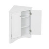 Modern Corner Storage Cabinet With Adjustable Shelves 2 Doors Triangle Freestanding Floor Cabinet For Living Room Small Space - 2 of 4