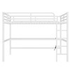 Ridstar 81.9 in. W Metal Queen Size Loft Bed-White - 3 of 4