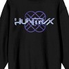 KPop Demon Hunters Huntr/X Logo Adult Black Crew Neck Long Sleeve Sweatshirt - 2 of 3