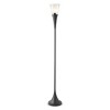 Hudson and Canal Torchiere Floor Lamp with Glass Shade Blackened Bronze: Sleek Metallic Finish, UL Listed - 3 of 4