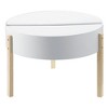 32.5" Round Coffee Table with Hidden Storage ¨C Natural Finish, Perfect for Living Room - 2 of 4