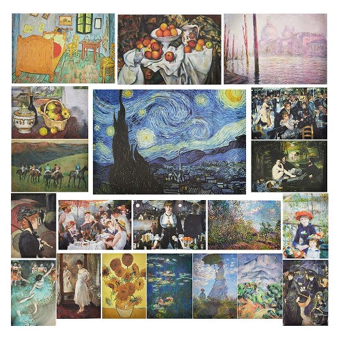 The Gifted 20-pack Famous Impressionist Wall Art Posters For Classroom, Home Decorations, Unframed Art Prints, 0.180 Thick, 13 X 19 In : Target