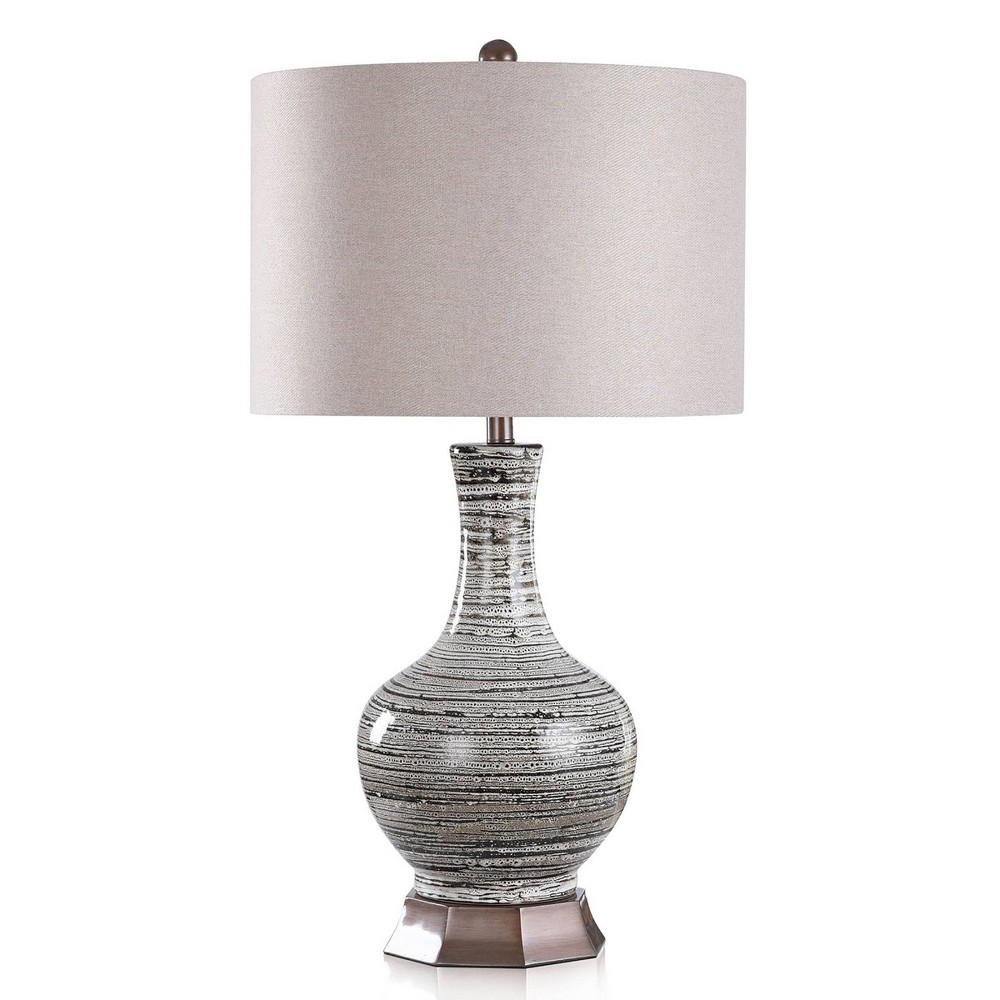 Photos - Floodlight / Street Light Monorail Bronze Glazed Ceramic Table Lamp - StyleCraft