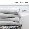 Set Of 4 Bath Towels, 100% Super Plush Premium Cotton, Washcloths and Hand Towels - Becky Cameron - 2 of 4