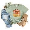 Simply Sage Market Fall Vibes Pumpkin And Leaves Short Sleeve Tee - 2 of 4