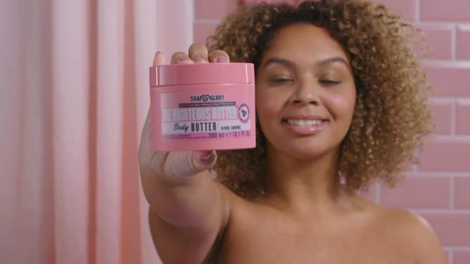 Soap &#38; Glory The Righteous Butter Moisturizing Body Butter - Original Pink Scent - 10.1 fl oz, 2 of 9, play video