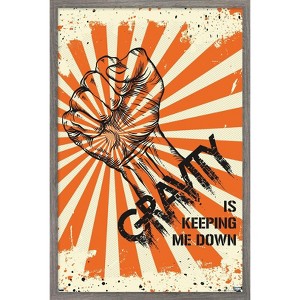 Trends International Lunch Hour Productions - Gravity Keeping Me Down Framed Wall Poster Prints - 1 of 4