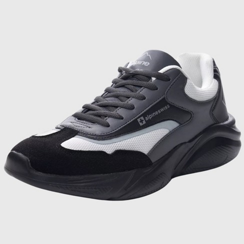 Alpine Swiss Stuart Mens Chunky Fashion Sneakers Black Gray 10 Target