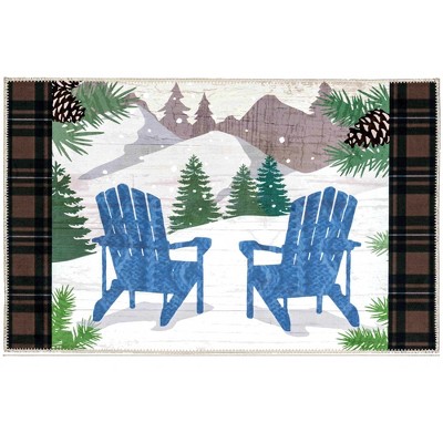 Olivia's Home Mountain View Doormat – 22"x32" Indoor Entry Mat with Scenic Nature Design, Rectangular Shape for Home Decor