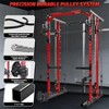 Power Cage, Smith Machine Squat Rack - 2000LB Heavy Duty for Home Gym with Pulley System/Dip Bar/LAT Pulldown Space-Saving - 4 of 4