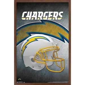 Trends International NFL Los Angeles Chargers - Helmet 19 Framed Wall Poster Prints - 1 of 4