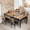 Jojoka 3/5-Piece Kitchen Dining Set with  Upholstered Chairs for Small Space, Kitchen Room, Apartment - 3 of 4