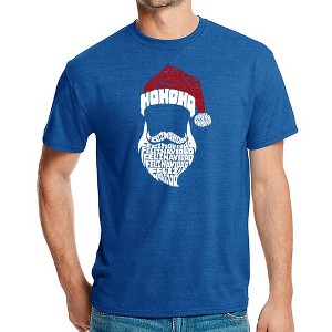 LA Pop Art Feliz Navidad Santa Claus - Men's Premium Blend Word Art T-Shirt - 1 of 4