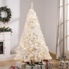 Whisen 6FT Prelit Artificial Christmas Tree with Realistic Branches, 250 Warm White LED Lights and 1000 Tips - White - 2 of 4