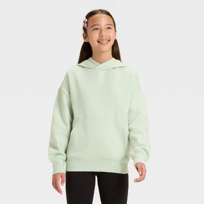 Girls' Oversized Fleece Hoodie Sweatshirt - art class™