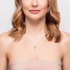 Pompeii3 1/4 ct Yellow Diamond Pear Shape Cross Pendant Lab Created Yellow Gold Necklace 1" - 4 of 4
