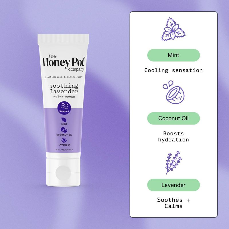 The Honey Pot Company, Soothing Lavender Vulva Cream - 1 fl oz, 5 of 13