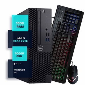 Dell Windows 11 Desktop Computer | Intel 8th Gen Hexa Core | 16GB DDR4 RAM | 500GB SSD | Home or Office Optiplex PC | Manufacturer Refurbished - 1 of 4