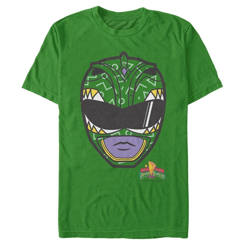 Men's Power Rangers Green Ranger Helmet T-Shirt, 1 of 6