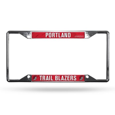 NBA Portland Trail Blazers View Chrome License Plate Frame