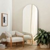 64"X21" Arched Full Length Mirror,Floor Length Arch Mirror,Full Body Mirror Curve Top Floor Mirror,Home Decor Freestanding Mirror-The Pop Home - 3 of 4