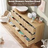 GAOMON 7-Rattan Drawer Tall Dresser with Deep Drawers & Wide Top,Multi-Room Storage for Bedroom, Living Room, Hallway, Nursery - 2 of 4