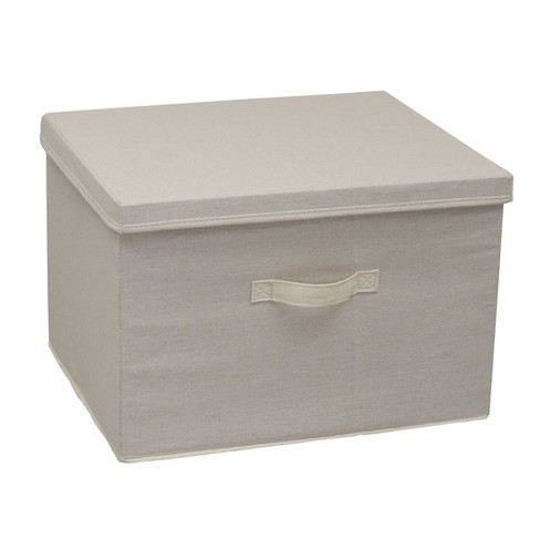 Household Essentials Dinner Plate Storage Chest Canvas with Trim