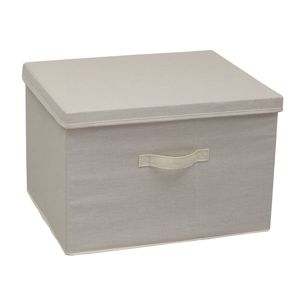 Photos - Clothes Drawer Organiser Household Essentials Wide Storage Box with Lid Natural