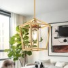 DORESshop American Copper Pendant Light, 1-Light Hanging Ceiling Fixture with Clear Glass Shade E26  for Kitchen, Dining Room, or Living Room - 3 of 4