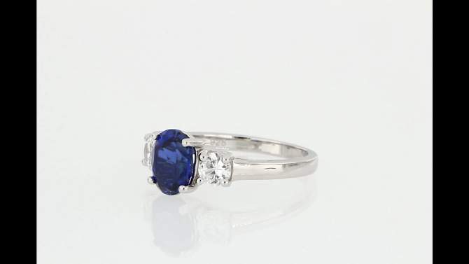 Created Blue and White Sapphire Ring, 2 of 7, play video