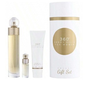 360 by Perry Ellis for Women - 3 Pc Gift Set 3.4oz EDT Spray, 0.25oz EDT Spray 3oz Shower Gel - 1 of 1