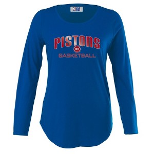 NBA Detroit Pistons Women's Long Sleeve Crew Neck Fashion T-Shirt - 1 of 4