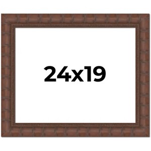 PosterPalooza | 24x19 Wide Bamboo Picture Frame, UV Acrylic, 4 Finishes - Brown, Black, Silver, and Natural - 1 of 4