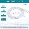 Unique Bargains Extension DIY Repairing Twisted Cloth Covered Lamp Wire with Plug 18 AWG - 2 of 4