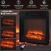 60" TV Stand with Electric Fireplace, Farmhouse Wood Entertainment Center, 18" Built-in Fireplace 1400W with Remote Control 3 Level Adjustable Flame - 4 of 4