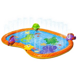 Banzai Jr. 58 Inch Sprinkle Friends Outdoor Water Play Mat - 1 of 4