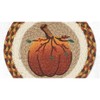 Earth Rugs Harvest Pumpkin Printed Round Trivet – 10"x10" Braided Jute Fall Décor Hot Pad with Rustic Autumn Gourd Design - 3 of 3