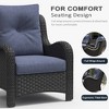 LayinSun Outdoor Patio Furniture Set, Black Rattan Wicker Sectional Swivel Rocker Chairs Sets with Ottomans, Swivel Glider Chair - 4 of 4