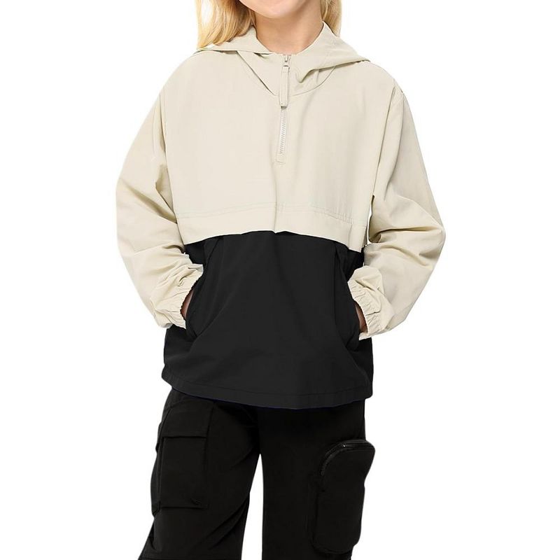 Kids Boys Girls Lightweight Packable Rain Jacket Waterproof Hooded Raincoats Windproof for Spring Fall Winter, 1 of 8